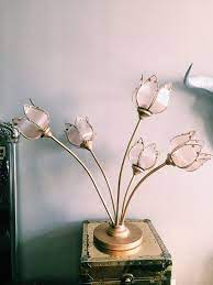 Vintage Adjustable Five Bulb Tulip Lamp By Tresorcru On Etsy Tulip Lamp Flower Lamp Lamp