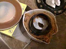 Pull the rotary tool's trigger to spin the bur. Toilet Installation Problem Flange Height Terry Love Plumbing Advice Remodel Diy Professional Forum