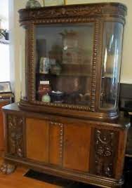 The chinese are experts at applying. Victorian Wood Breakfront China Credenza Curio Buffet Wine Cupboard Cabinet Ebay