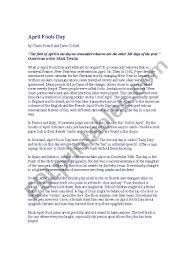 It also offers brands and organizations the opportunity to generate some awareness online with a well thought out joke. April Fools Day Esl Worksheet By Ana Paula