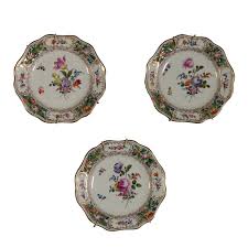 Antique set of 7 dishes. Set Of Small Porcelain Plates Vienna Austria 19th Century Ceramics Antique Dimanoinmano It