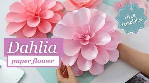 Plus step by step video and written instruction that you could easily follow. Paper Dahlia Tutorial With Free Templates Fancybloom