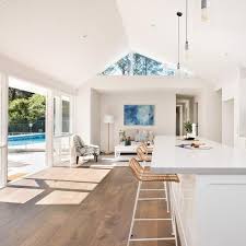 The Dizzyingly Tall Ceilings Of This St Ives Gem Create The Perfect Bright Open And Airy Family A Pool House Interiors Pool House Designs Dream House Interior
