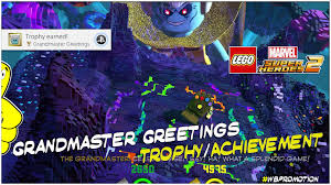 Lego® marvel super heroes features an original story spanning the entire marvel. Lego Marvel Superheroes 2 Grandmaster Greetings Trophy Achievement Htg Happy Thumbs Gaming