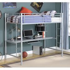 Loft Bed With Workstation By Walker Edison Twin Loft Bed Bunk Beds With Stairs Loft Bed