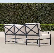 Jina 4 piece sofa seating group with cushions. Rh S 70 34 Carmel Classic Sofa A Perennial Classic Carmel Is Inspired By English Garden Furniture Of Th Metal Outdoor Furniture Classic Sofa Porch Furniture
