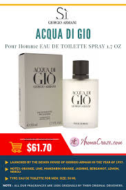 Acqua Di Gio Giorgio Armani Eau De Toilette Pour Homme Acqua Di Gio Men By Armani Eau De Toilette Spray 1 7 Oz Eau De Toilette Acqua Di Gio Spray