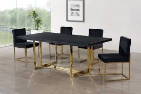 Wine & dine let's face it: Elle Black Table 739 778 Meridian Furniture Dining Room Sets Comfyco Furniture