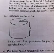 X 490 volume tabung = 1.540 cm³. 33 Perhatikan Gambar Berikut 14 Cm 20 Cm Berapa Cm Luas Permukaan Bangun Ruan Nenvelesaiannya Brainly Co Id