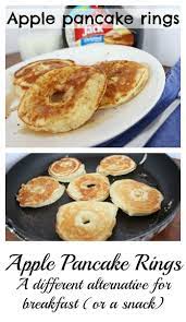 Sliced Apple Pancake Rings A Delicious Different Breakfast Recipe Snacks Apple Pancakes Food