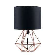 Black And Rose Gold Home Decor Frideko Modern Table Lamp With Fabric Shade And Hollowed Out Cage Style Metal Black Gold Bedroom Gold Office Accessories Room Decor Bedroom Rose Gold