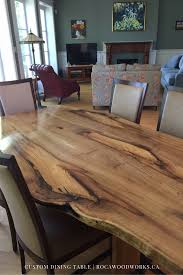 Part from visually being very striking but it also allow plenty of space for chairs or benches and leg ample leg room once you and your. Custom Made Dining Furniture Makes Dining A Pleasurable Experience English Walnut Dining Table Live Edge Furniture Furniture Wood Furniture Diy