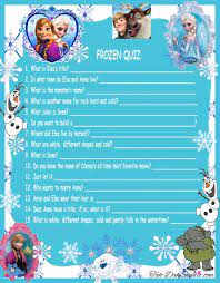 New Disney Frozen Movie Quiz Game Birthday Party Quick Page Scrapbook Digital Pap Disney Frozen Birthday Party Frozen Themed Birthday Party Frozen Theme Party