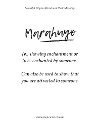 Marahuyo Tagalog Words Filipino Words Words