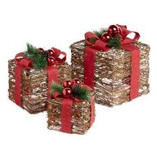 Woodland Box Set With Lights Christmas Tree Shops And That Home Decor Furniture G Christmas Gift Sets Christmas Tree Shop Outdoor Christmas Decorations