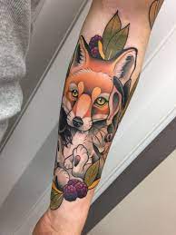 Tattoo wolf neotradicional 49+ ideas. Neo Traditional Fox Tattoo Sleeve Novocom Top