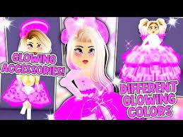 How To Make Glowing Accessories And Skirts In Different Colors In Royale High School Youtube Roblox Pictures Roblox Roblox Funny