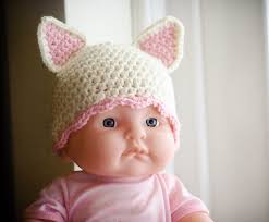 At first, measure the cat's head and neck, then use that information when making the crochet. Items Similar To Crochet Baby Girl Hat Cat Ears Sizes From Newborn To Toddler High Quality Soft Wool Blend Yarn Baby Girl Hats Crochet Baby Hats Crochet Baby