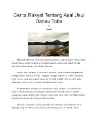 Kumpulan cerita dewasa, gambar dan video. Cerita Rakyat Tentang Asal Usul Danau Toba Pdf