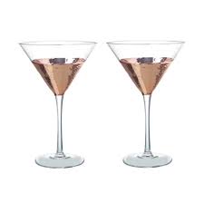Samba martini/ dessert glass 11oz (set of 6) details. Pair Of Dipped Rose Gold Cocktail Glasses Www Ellajames Co Uk