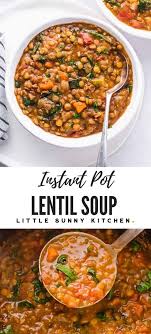 This Instant Pot Lentil Soup Is So Comforting Hearty Healthy And Filling Don Lentil Soup Recipe Healthy Instant Pot Soup Recipes Instant Pot Dinner Recipes