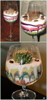 Diy Cactus Succulents Terrarium In A Glass Instruction Diy Sand Art Terririum Ideas Projects T Diy Succulent Terrarium Succulent Terrarium Garden Art Diy