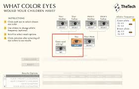 Baby Eye Color Calculator Eye Color Predictor