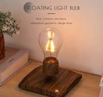 Magnetic Levitating Light Bulb, Floating Wireless LED Glass Bulb, Touch  Control Desk Lamp, Warm Yellow * Night Light, Atmosphere Lamp, Ideal B