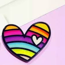 Style deine maske mit happyz! Regenbogen Herz Brosche Herz Regenbogen In Herzform Etsy