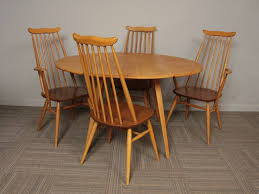 1960 S Ercol Beech And Elm Oval Drop Leaf Dining Table 4 X Goldsmith Chairs Ercol Dining Table Retro Dining Table Drop Leaf Dining Table
