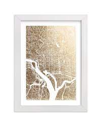 Maybe you would like to learn more about one of these? Washington D C Map Foil Pressed Wall Art By Alex Elko Design Minted