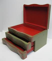 Jewel Box Done With A Raised Using Wood Icing Then Painted With Annie Sloan Chalk Paint Rescued Furniture Annie Sloan Chalk Paint Red Real Milk Paint Company