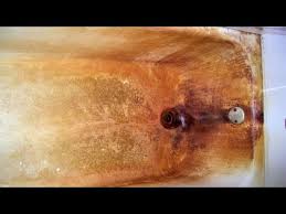 For tough stains, first cover them throughout the tub with salt and lemon juice,. How To Clean A Bathtub Remove Rust And Hard Water Stains With Mr Clean Magic Eraser Youtube