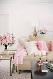 Pink And Tan Feminine Living Room Decor Home Decor