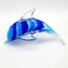 Buy glass figurines and get the best deals at the lowest prices on ebay! 6 Blue Glass Dolphin Figurine Swirl Blue Colors Sealife Ocean Decor Beach House Ocean Decor Sea Decor Blue Glass