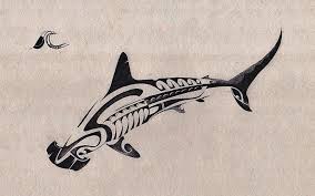 Now we'll complete the tail and add the lower. The Hammerhead Shark Drawing By Natta Insing