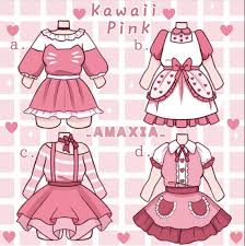 In a recent tutorial, we explained how to draw an anime body, and now we will show how to draw anime clothes. Amaxia Kawaii Pink Fashion Design Sketches Kawaii Clothes Drawing Anime Clothes