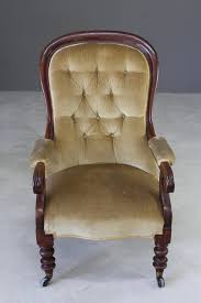 Antique Victorian Upholstered Button Back Armchair Furniture Armchair Antique Furniture