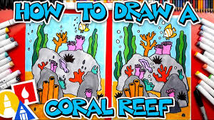 We were left with a cool texture that was perfect for our coral reefs. How To Draw A Coral Reef Youtube