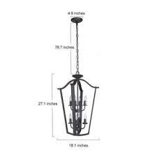 Shop Lnc 2 Tier Entryway Foyer Lighting Pendant Lights 8 Light Lantern Chandeliers Brown Finish Overstock 19567192