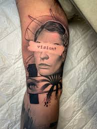 Happy with tattoo artist's work