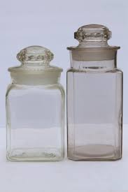 Socosy vintage crystal glass candy jar with lid food jar nut jar jewelry box wedding candy buffet jars kitchen storage assorted color 24 oz. Vintage Glass Apothecary Jars Old Store Counter Penny Candy Jar Canisters