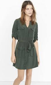 Olive Military Shirt Dress From Express Olive Green Shirt Dress Green Shirt Dress Green Dress Casual