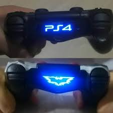 4pcs Led Ps4 Controller Dual Light Sticker Bar Custom Stickers For Playstation 4 Ebay In 2020 Custom Batman Gamer Tags Custom Stickers