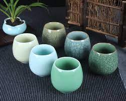 日式情侣水杯六色陶瓷茶杯办公杯龙泉青瓷大号家居待客泡茶杯子 淘宝网 glassware modern design design