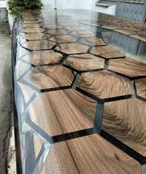 Walnut Honeycomb Epoxy Table Etsy In 2020 Wood Table Design Wood Resin Table Resin Furniture