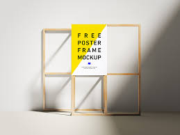 Free Wooden Poster Frame Mockup Mockups Design Free Premium Mockups Poster Mockup Psd Poster Frame Poster Mockup