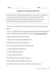 Compound Direct Objects Worksheet Direct And Indirect Speech Learn English Words Directions