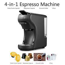 Nespresso machine with convenient features of stopping the coffee flow when you've had enough and container fit for 11 used compact nespresso compatible machine that can cook your coffee with a push of a button. Hibrew 4 In 1 Multi Function Espresso Machine For Nespresso Capsule D