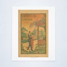 Oriental Garden Chicago 1930s Oriental Vintage Menu Giclee Print